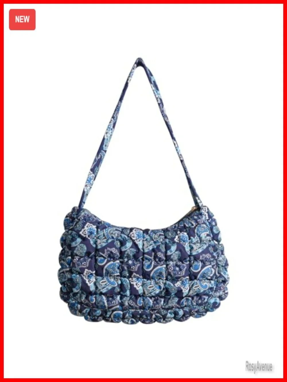 Quilted Puffer Purse Crescent Bag Small Shoulder Bag Hobo Puffy